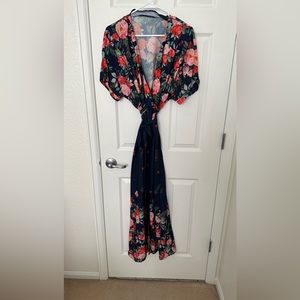 Floral wrap dress